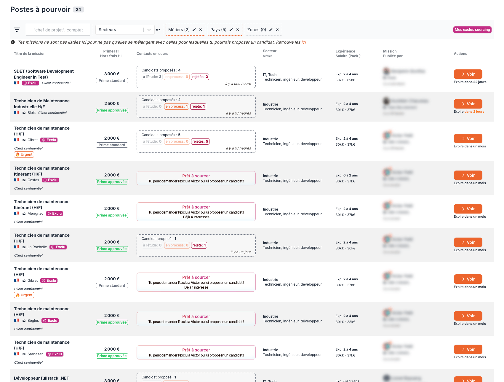 Sollicite un coup de main pour ton sourcing